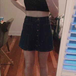 Altered state mini denim skirt